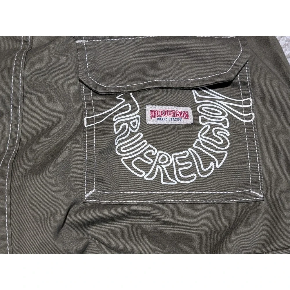 True Religion Men Pants‎ Size 36x32 Baggy Cargo Pants NWT Color Kalamata